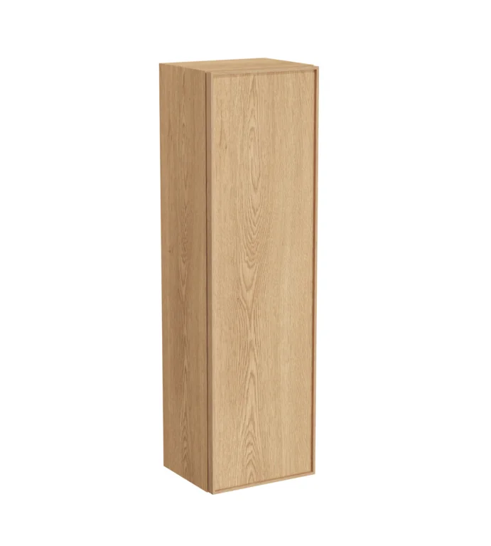 New Metropole Edge Halbhochschrank mit 1 Tür Türanschlag links 35 x 30 x 120 cm (BxTxH) Echtholzfurnier Eiche Hell New Metropole Edge Halbhochschrank mit 1 Tür Türanschlag links 35 x 30 x 120 cm (BxTxH) Echtholzfurnier Eiche Hell