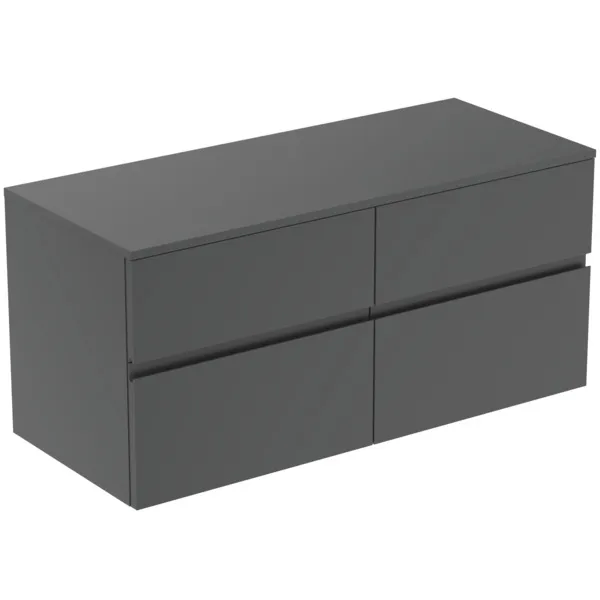 Ideal Standard Waschtischunterschrank Finesse anthrazit matt, 1202x505x558mm, 4 Auszüge