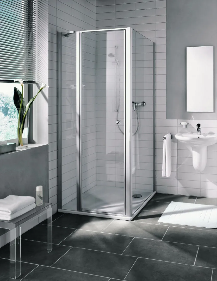 Kermi Duschdesign IBIZA 2000 Schwingtür mit Festfeld, 1750x750mm, Silber Mattglanz Kermi Duschdesign IBIZA 2000 Schwingtür mit Festfeld, 1750x750mm, Silber Mattglanz