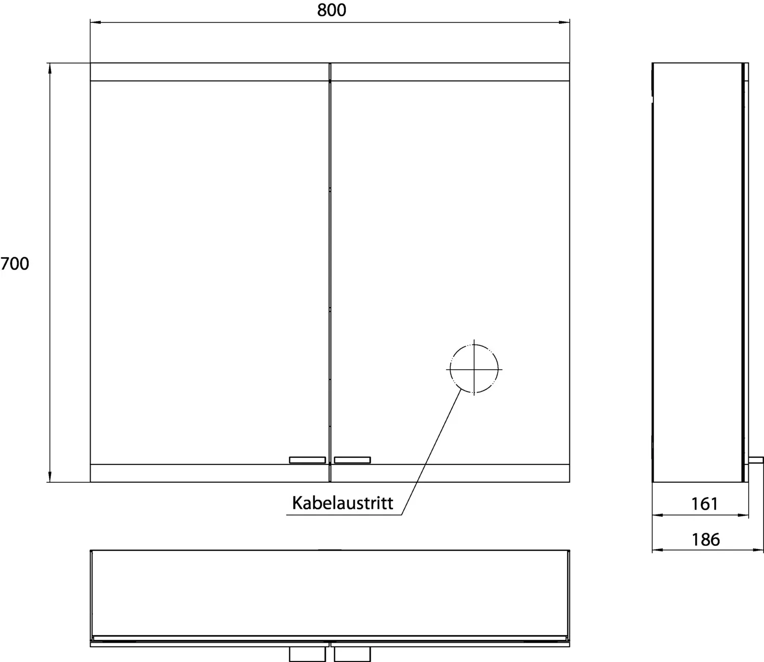 emco Aufputz-Spiegelschrank „asis evo“ 80 × 70 × 18,6 cm emco Aufputz-Spiegelschrank „asis evo“ 80 × 70 × 18,6 cm