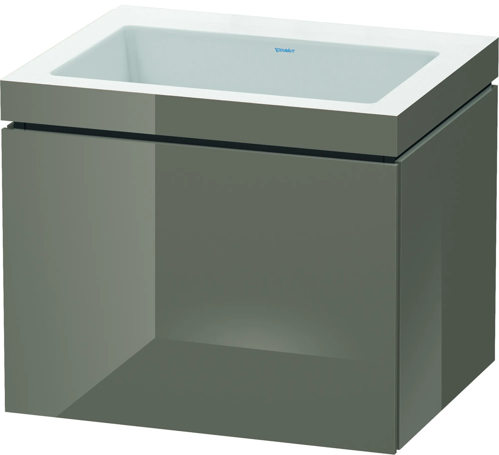 Duravit Möbelset c-shaped Set wandhängend wandhängend „L-Cube“ 60 × 50 × 48 cm Flannel Grey Hochglanz