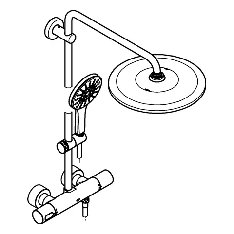 Duschsystem Rainshower SmartActive 310 26647, mit Thermostatbatterie, Wandmontage, Kopfbrause, Handbrause 26544000, chrom Duschsystem Rainshower SmartActive 310 26647, mit Thermostatbatterie, Wandmontage, Kopfbrause, Handbrause 26544000, chrom