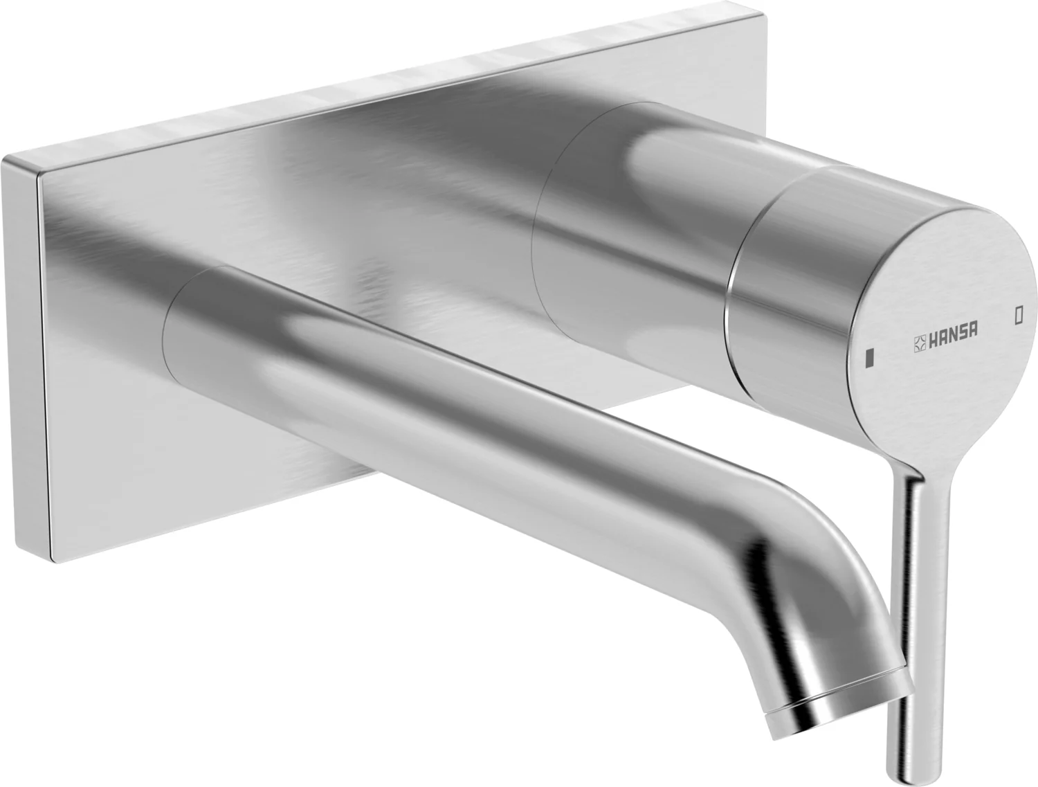 HansaVANTIS Style Waschtischarmatur EHM FM-Set f. WT-Batt. HansaVANTIS Style 5480 Rosette eckig 179 mm Stahl gebürstet Farbe: Stahl gebürstet