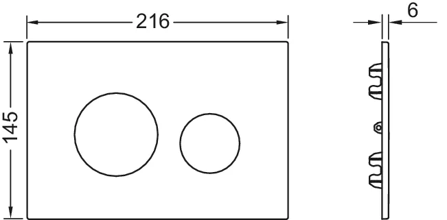loop Blendenträger für WC-Betätigungsplatte, befliesbar
