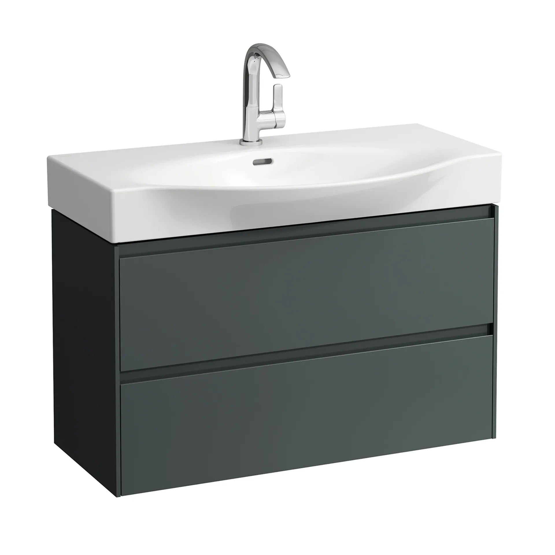 Laufen Waschtischunterbau LANI 368x882x515, 2 Schubladen, integrierter Griffleiste, Vollauszug und Soft-Close für Waschtisch PALACE H811702, verkehrsgrau Laufen Waschtischunterbau LANI 368x882x515, 2 Schubladen, integrierter Griffleiste, Vollauszug und Soft-Close für Waschtisch PALACE H811702, verkehrsgrau