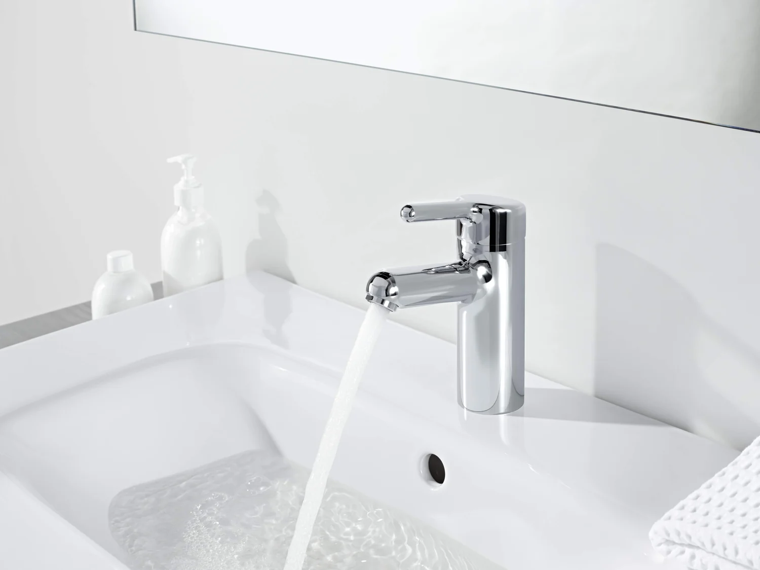 HansaMEDIPRO Einhebelmischer Waschtischbatterie 0162 Kupferrohr Ausladung 120 mm DN15 Chrom