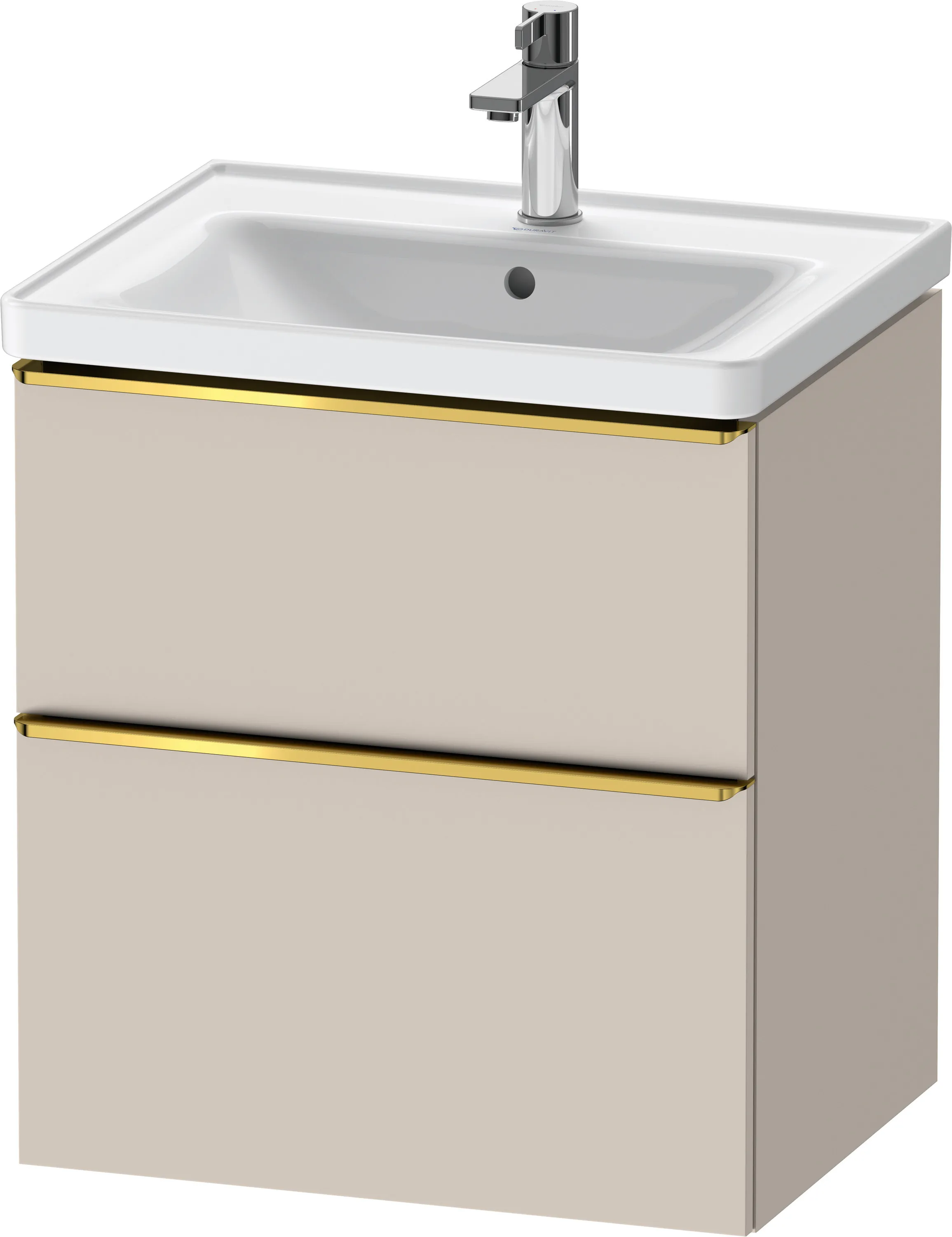 Duravit Waschtischunterschrank wandhängend „D-Neo“ 58,4 × 62,5 × 45,2 cm Taupe Matt