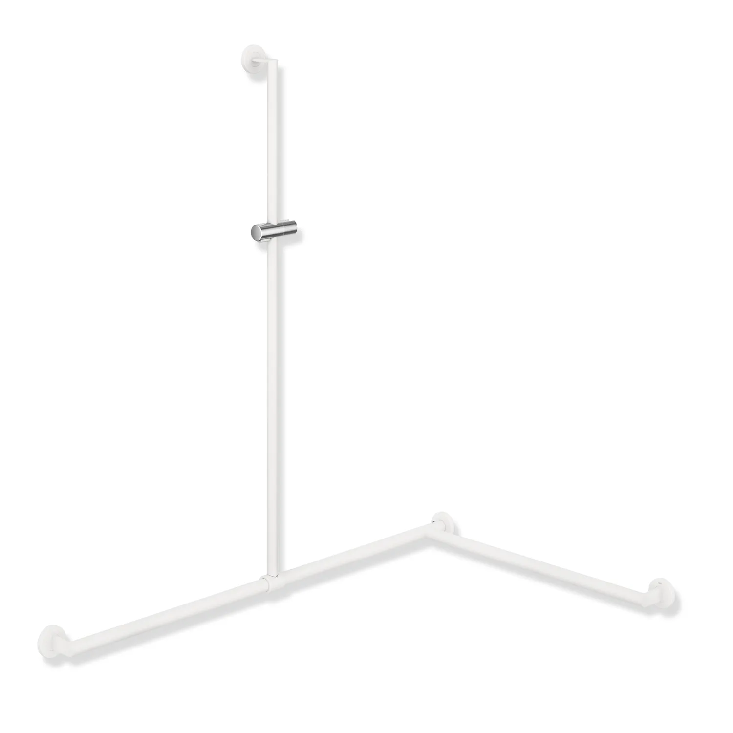 HEWI Haltegriff Ausführung links „System 900“ in Weiß tiefmatt / Chrom HEWI Haltegriff Ausführung links „System 900“ in Weiß tiefmatt / Chrom