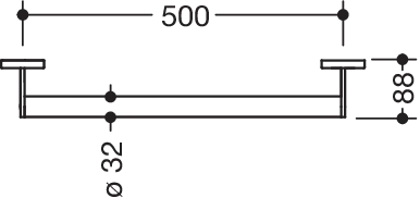 HEWI Haltegriff „System 900“ in Schwarz tiefmatt