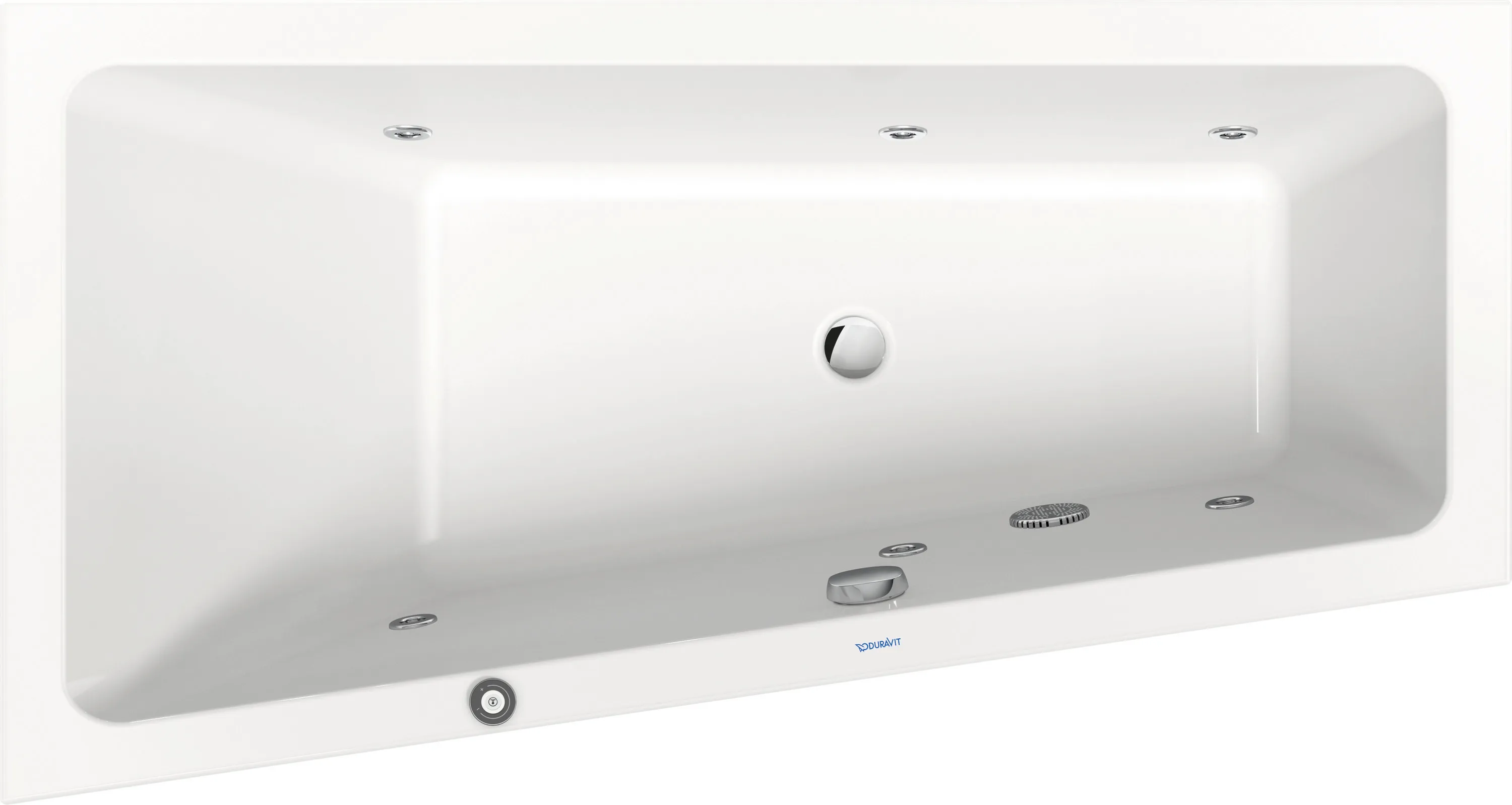 Duravit Whirlwanne „No.1“ trapez 1500 × 800 mm, links mit Jet Project, in Weiß Ausführung: links / Größe: 150 × 80 cm / Whirlsystem: mit Jet Project Duravit Whirlwanne „No.1“ trapez 1500 × 800 mm, links mit Jet Project, in Weiß Ausführung: links / Größe: 150 × 80 cm / Whirlsystem: mit Jet Project