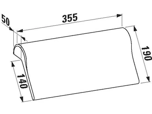 Laufen Gel-Kopfpolster, selbsthaftend, schwarz Laufen Gel-Kopfpolster, selbsthaftend, schwarz