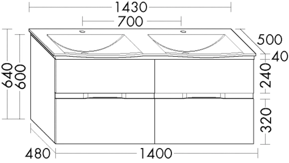 burgbad Badmöbelset „Orell“ Griffleiste, Bronze, in Weiß Matt mit Laserkante burgbad Badmöbelset „Orell“ Griffleiste, Bronze, in Weiß Matt mit Laserkante