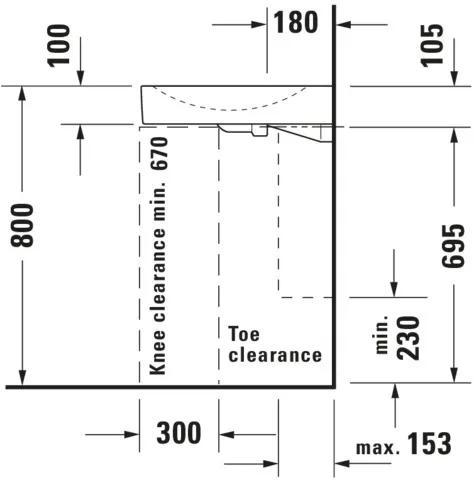 Waschtisch Architec Vital Med 575 mm ohneÜL, mitHLB, HL rechts, weiß Waschtisch Architec Vital Med 575 mm ohneÜL, mitHLB, HL rechts, weiß