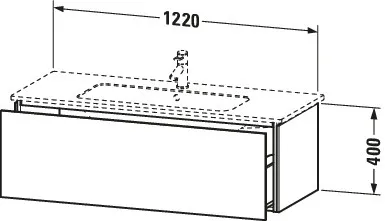 Duravit Waschtischunterschrank wandhängend „L-Cube“ 122 × 40 × 48,1 cm Duravit Waschtischunterschrank wandhängend „L-Cube“ 122 × 40 × 48,1 cm