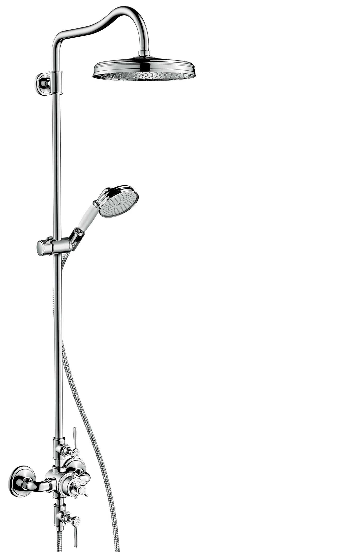 Showerpipe Axor Montreux chrom mit Thermostat und Hebelgriff