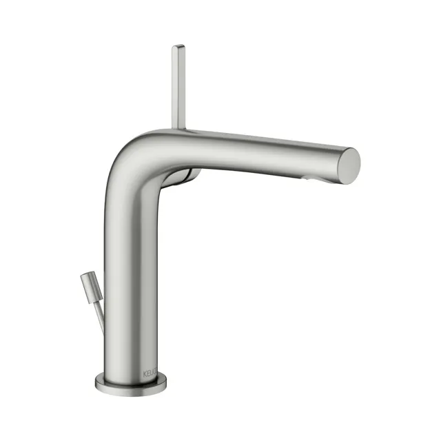 KEUCO EDITION 400 Einhebel-Waschtischmischer 150 mit Zugstangen-Ablaufgarnitur Edelstahl-finish