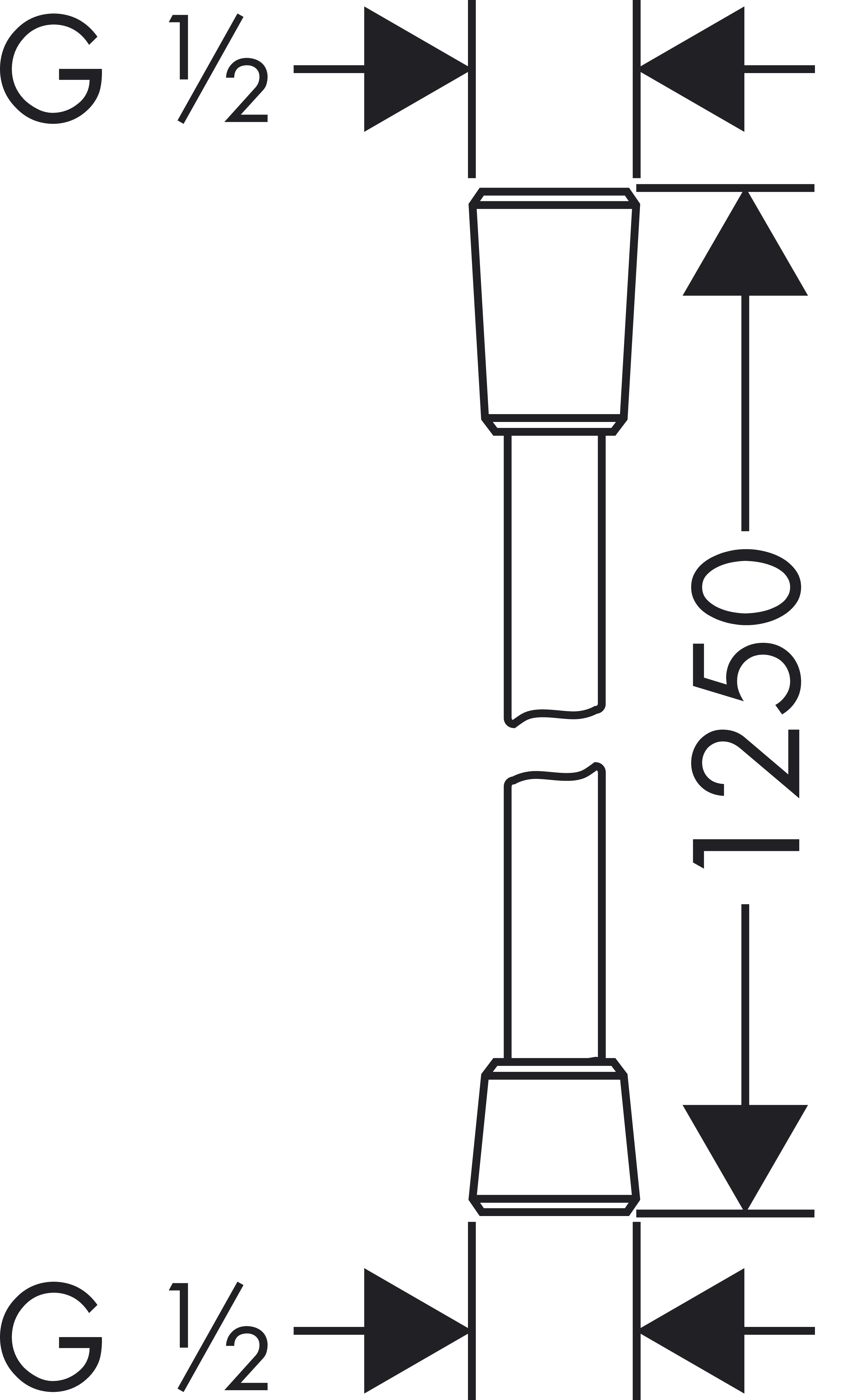 Brausenschlauch Isiflex B 1250mm chrom