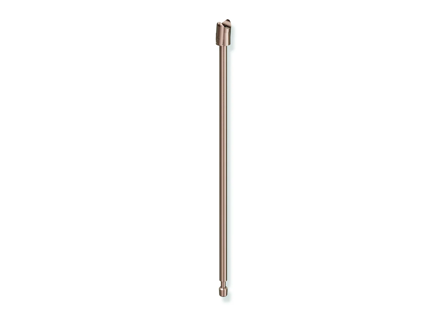 HEWI Bodenstütze System 900, Edelstahl PVD Kupfer gebürstet, Montagehöhe 680 mm, senkrechte Länge 565 mm