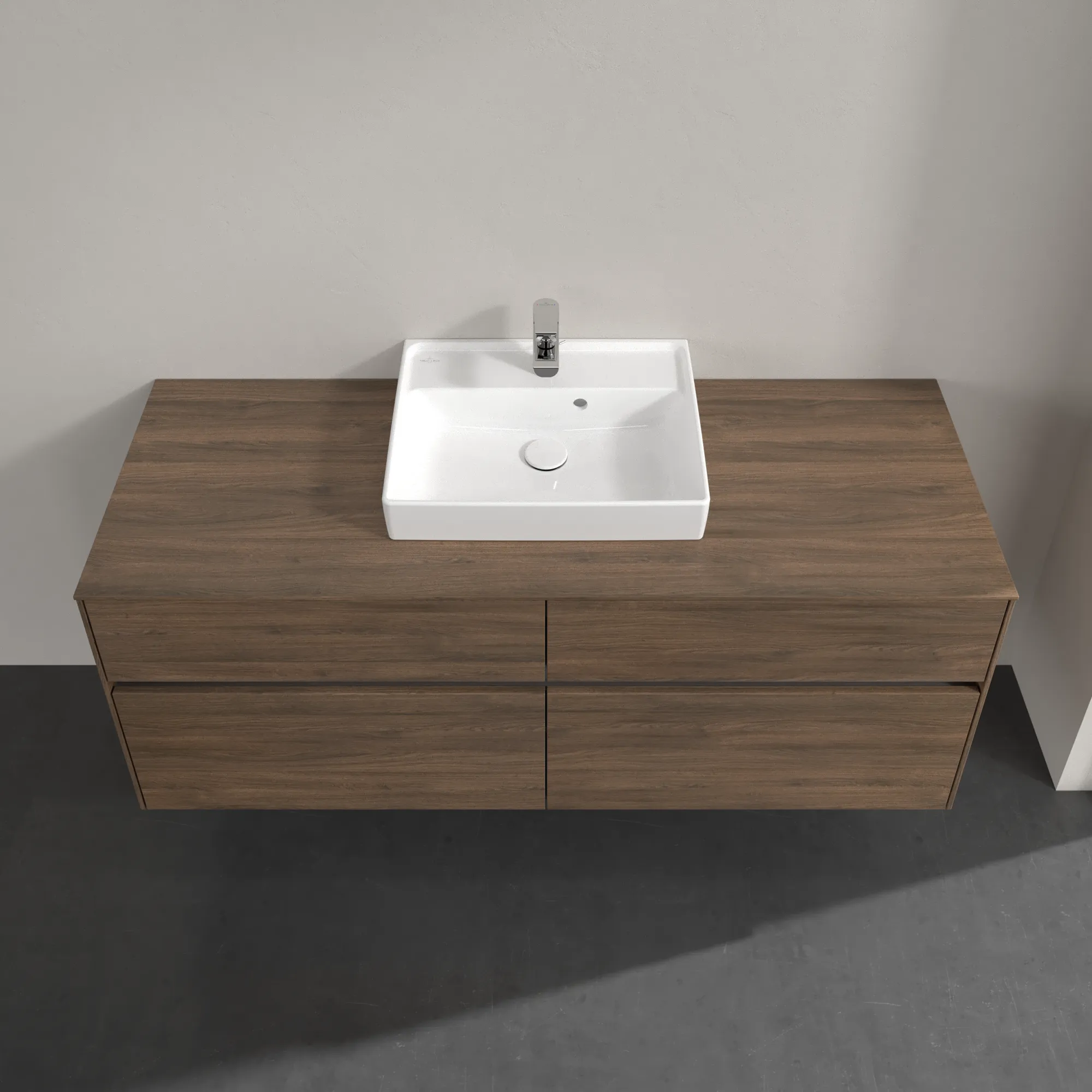 Villeroy & Boch Waschbeckenunterschrank Collaro C073B0 Arizona Oak, 1400 x 548 x 500 mm, mit Beleuchtung und SoftClosing