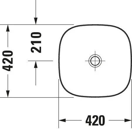 Aufsatzwaschtisch geschliffen „Zencha“ 42 × 42 × 13,5 cm, ohne Hahnlochbohrung in Anthrazit Matt