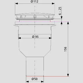Duschablauf Abgang senkrecht