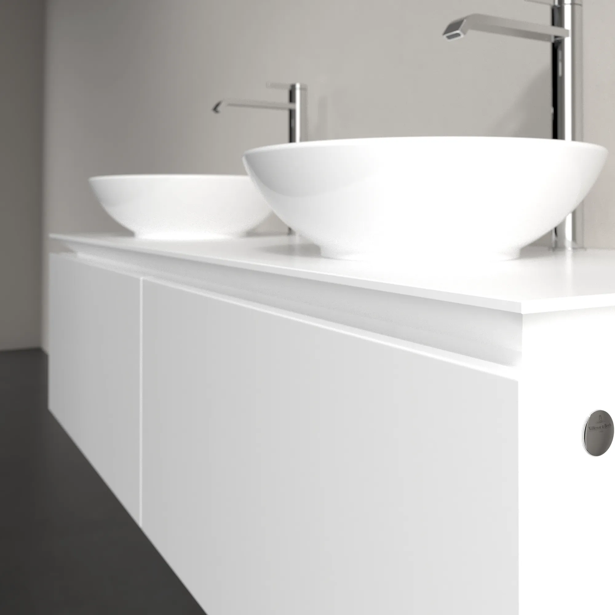Villeroy & Boch Waschtischunterschrank „Legato“ für Schrankwaschtisch 1400 × 380 × 500 mm Weiß Matt, für links und rechts