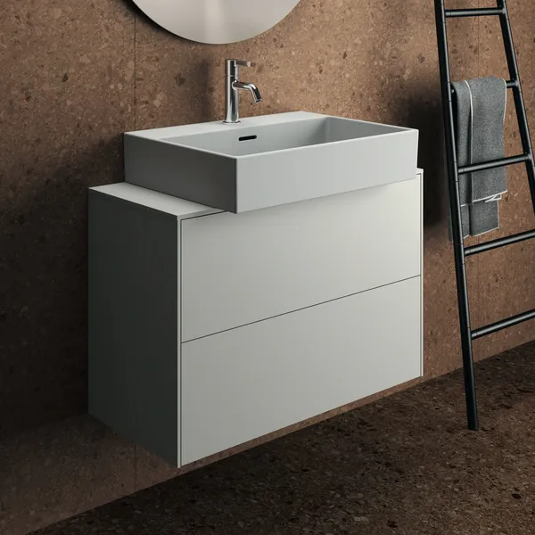 Ideal Standard Waschtischunterschrank „Conca“ 80,2 × 55 × 37,3 cm Weiß matt lackiert Ideal Standard Waschtischunterschrank „Conca“ 80,2 × 55 × 37,3 cm Weiß matt lackiert