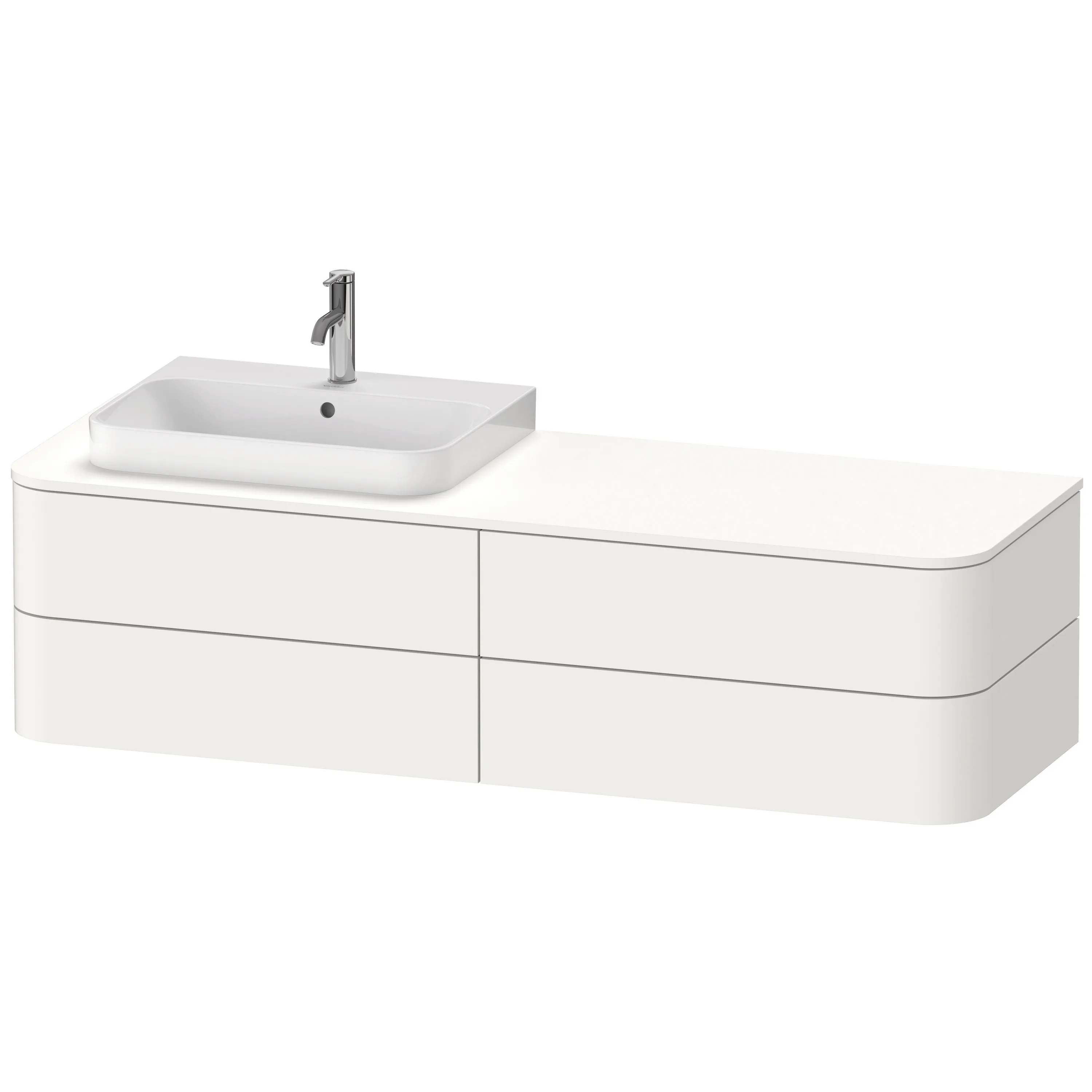 Duravit Waschtischunterschrank wandhängend „Happy D.2 Plus“ Weiß Supermatt