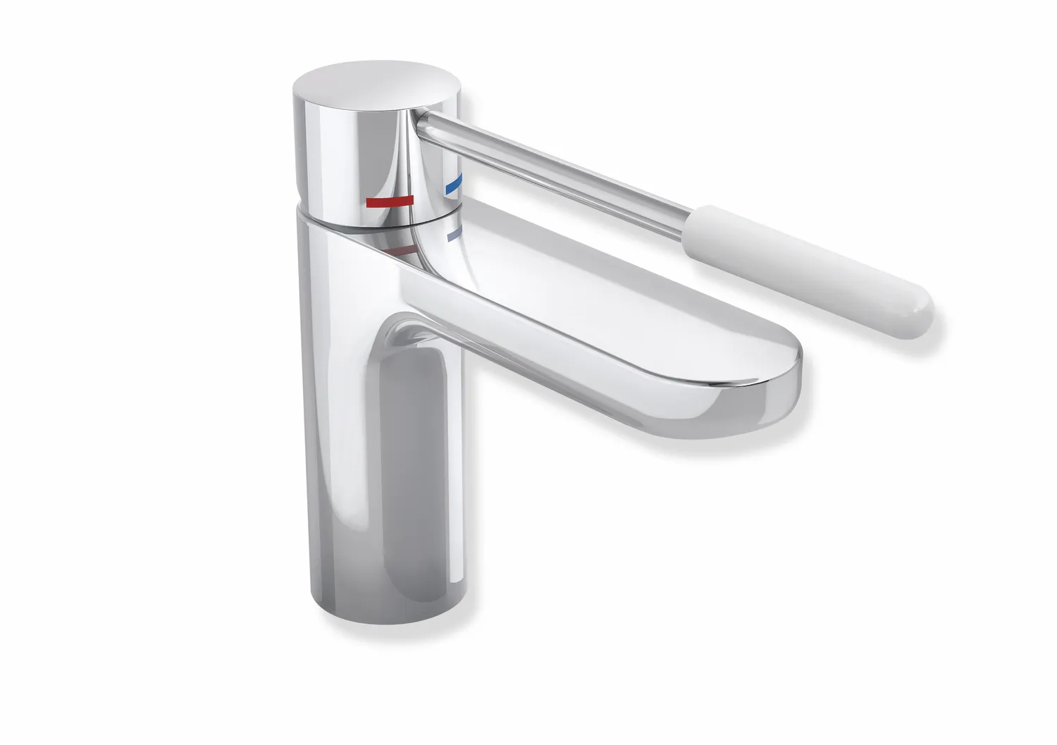 Einhand-Waschtischarmatur „System-Armaturen“ 19,9 cm in Signalweiß