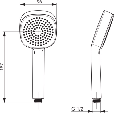 HA Handbrause HANSABASICJET Style 4461 1-strahlig Chrom