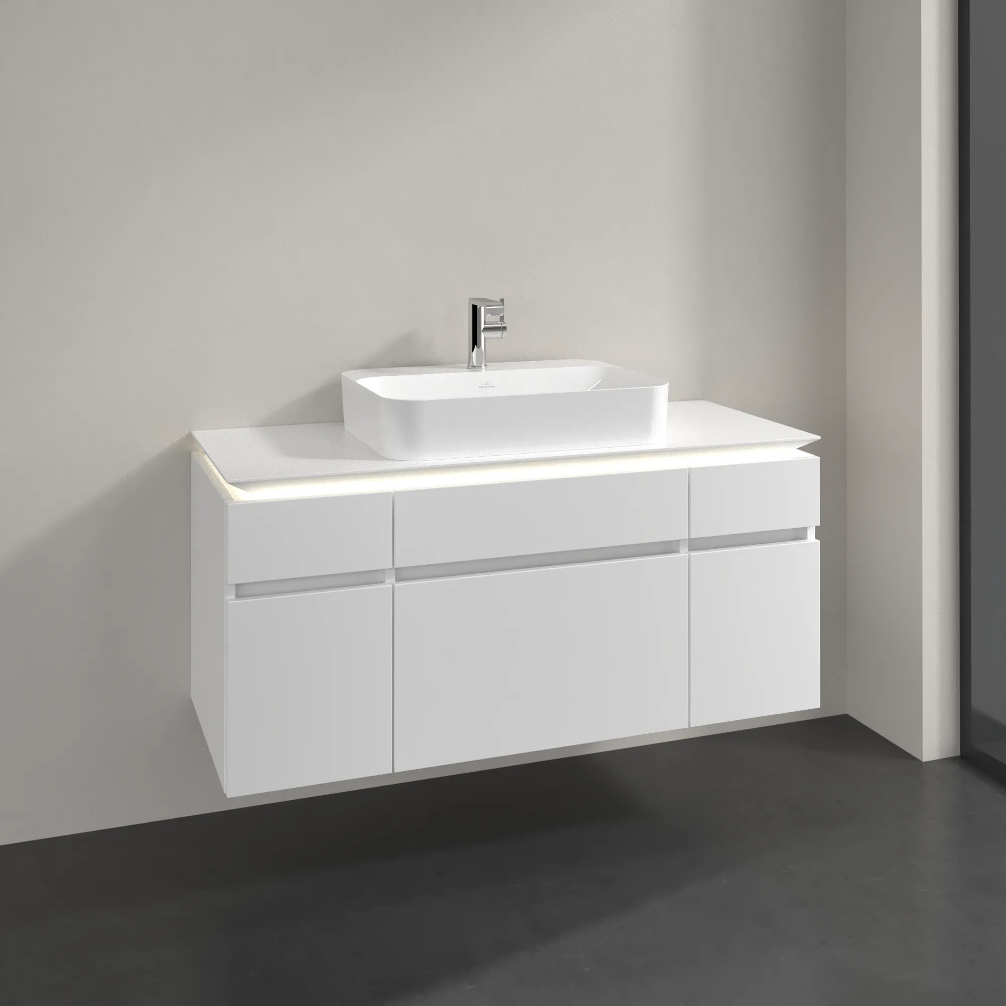 Villeroy & Boch Waschtischunterschrank „Legato“ für Schrankwaschtisch 120 × 55 × 50 cm mittig