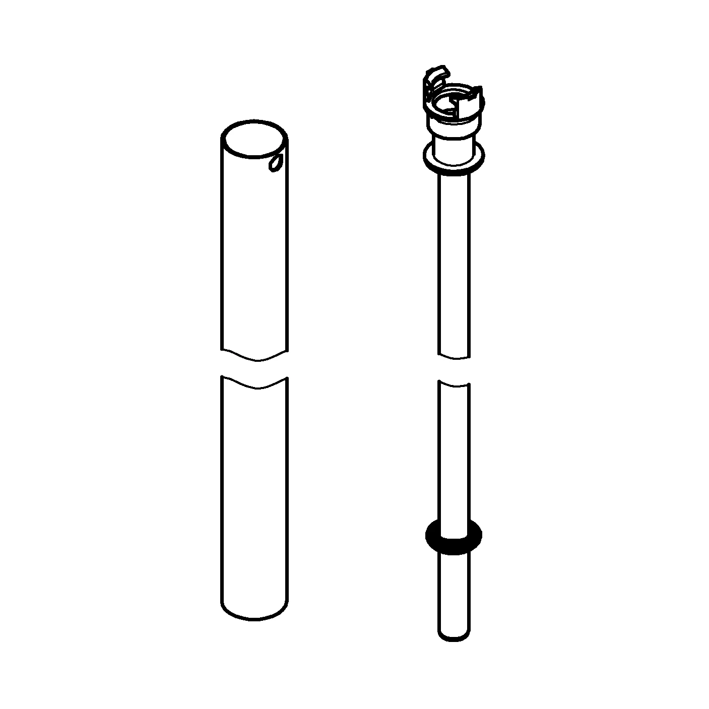 Ersatzrohr 48514, für Duschsysteme, 15 cm länger als Originalrohr, für alle Rainshower/Euphoria Duschsysteme, außer bei Euphoria SmartControl, nicht für Systeme mit Seitenbrausen, nicht für Flex Duschsysteme mit Umstellung, chrom