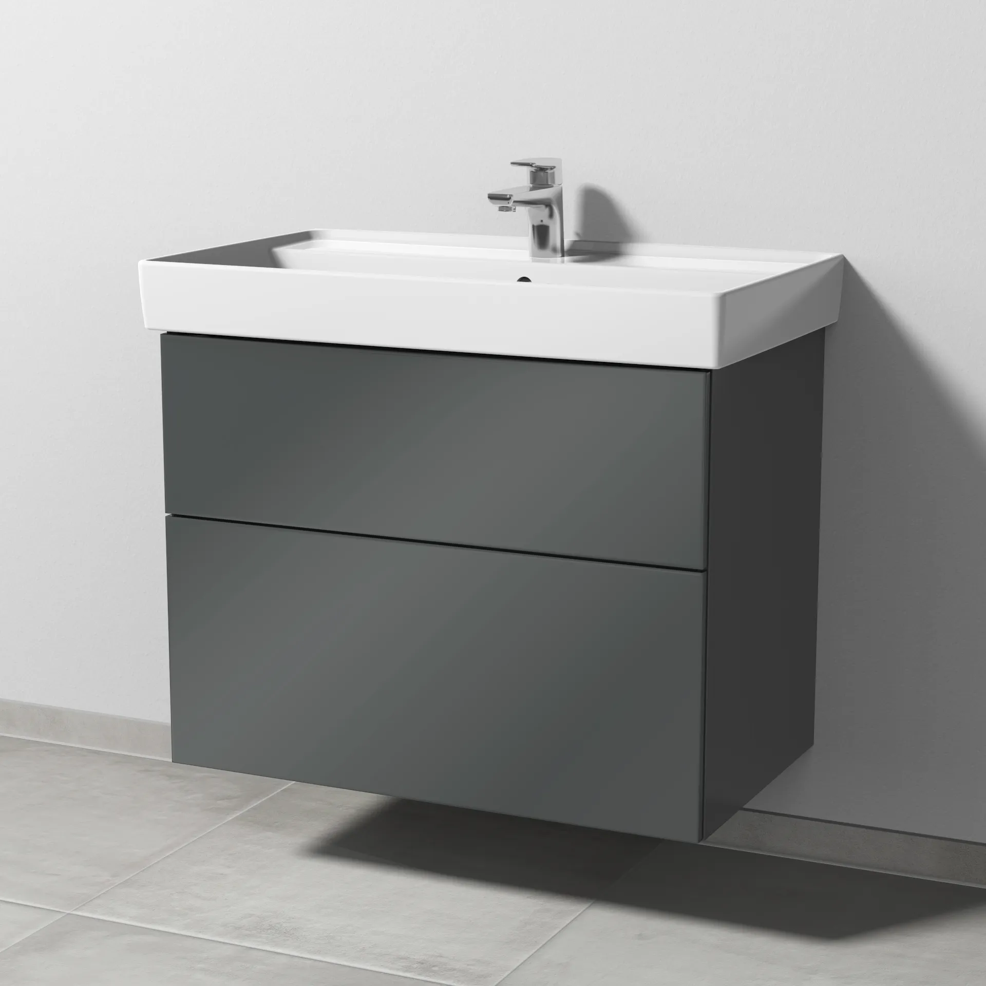 Sanipa Waschtischunterschrank „3way“ passend zu Keramik-Waschtische Collaro von Villeroy & Boch 750 × 588 × 447 mm in Anthrazit (glanz) Sanipa Waschtischunterschrank „3way“ passend zu Keramik-Waschtische Collaro von Villeroy & Boch 750 × 588 × 447 mm in Anthrazit (glanz)