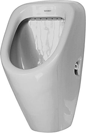Urinal Duraplus, Zulauf von hinten absaugend, ohne Deckel, ohne Fliege, weiß