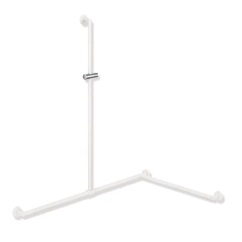 HEWI Haltegriff Ausführung links „System 900“ in Weiß tiefmatt / Chrom HEWI Haltegriff Ausführung links „System 900“ in Weiß tiefmatt / Chrom