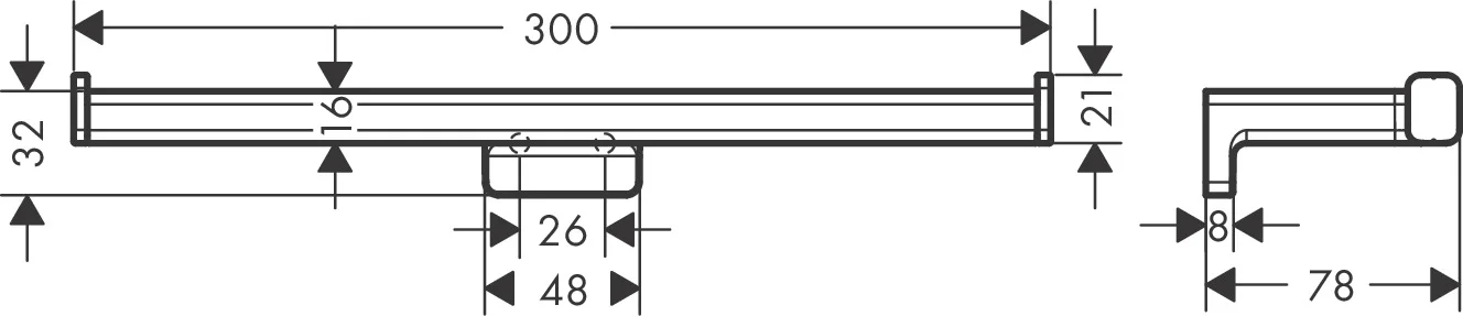 Hansgrohe AddStoris Q Doppel-Papierrollenhalter, Chrom, Wandmontage, für 2 Papierrollen