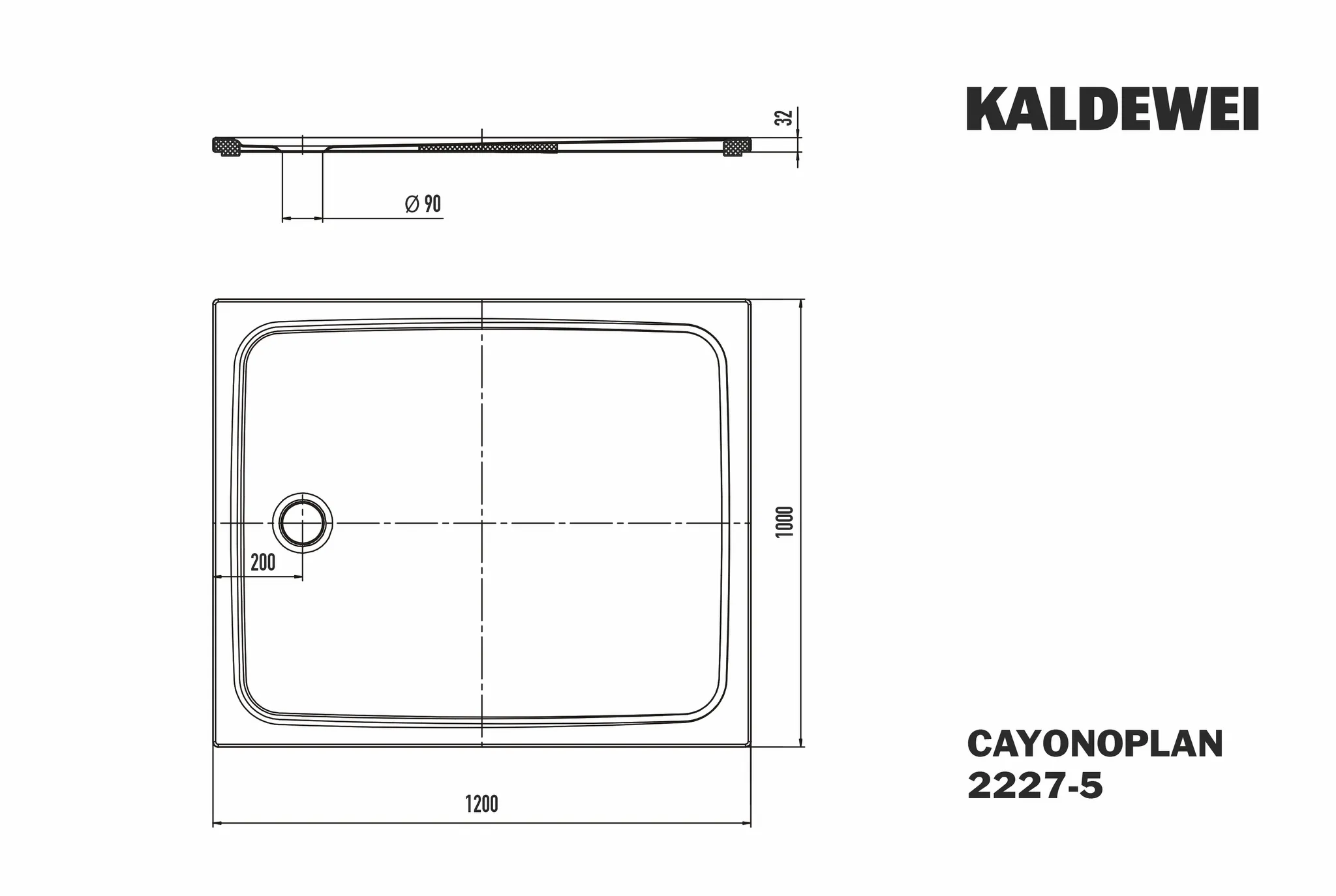 Kaldewei rechteck Duschwanne „Cayonoplan“ 1000 × 1200 mm ohne Oberflächenbeschichtung, mit Invisible Grip, in alpinweiß Kaldewei rechteck Duschwanne „Cayonoplan“ 1000 × 1200 mm ohne Oberflächenbeschichtung, mit Invisible Grip, in alpinweiß