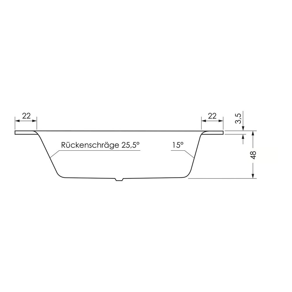 repaBAD Badewanne „Narvik“ sechseck 2100 × 1000 mm, Mittelablauf in Weiß repaBAD Badewanne „Narvik“ sechseck 2100 × 1000 mm, Mittelablauf in Weiß