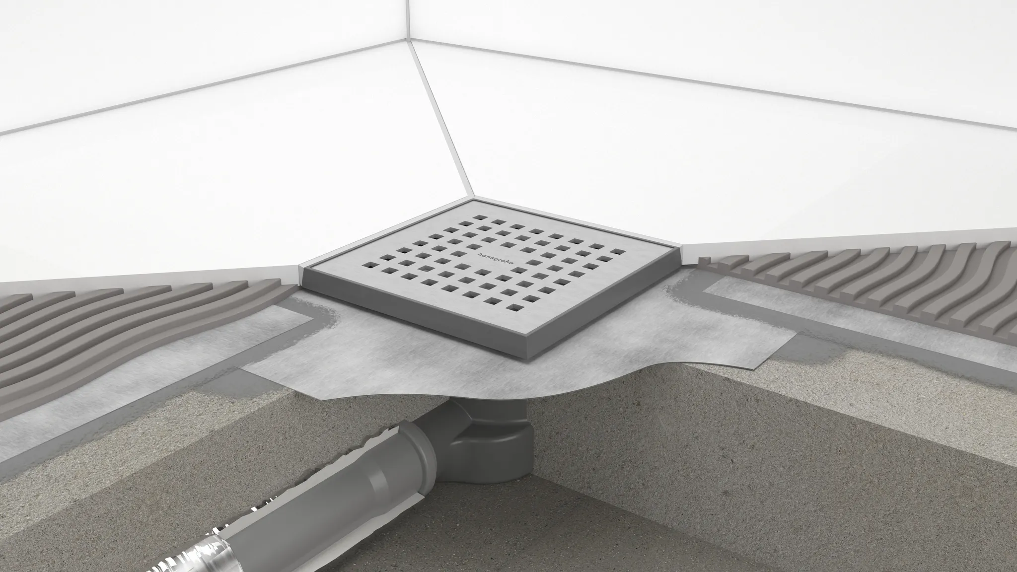 RainDrain Point Komplettset Punktablauf 150/150 Edelstahl gebürstet RainDrain Point Komplettset Punktablauf 150/150 Edelstahl gebürstet