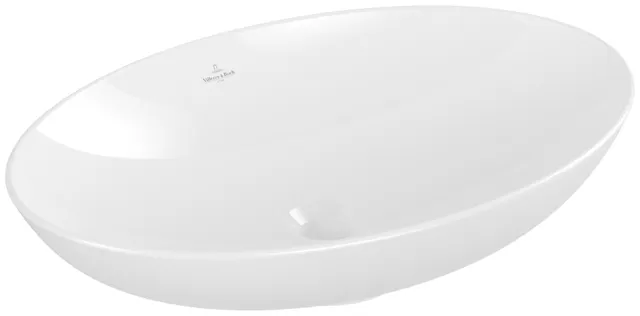 Villeroy & Boch Aufsatzwaschtisch aus TitanCeram „Loop & Friends“ 620 × 420 × 150 mm, ohne Hahnlochbohrung in Weiß Alpin Villeroy & Boch Aufsatzwaschtisch aus TitanCeram „Loop & Friends“ 620 × 420 × 150 mm, ohne Hahnlochbohrung in Weiß Alpin