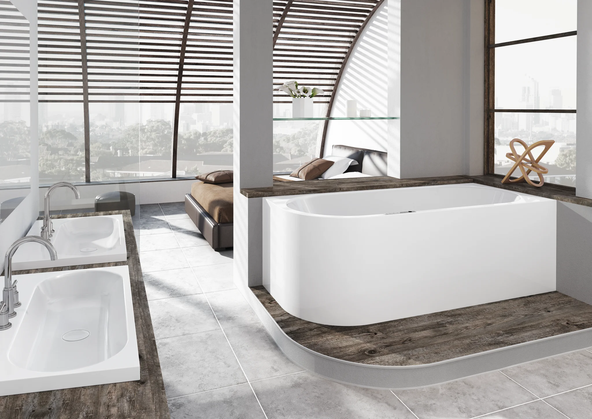 Kaldewei MEISTERSTÜCK CENTRO DUO 1 LINKS ECKEINBAU Badewanne, 1800x800 mm, alpinweiß, Perl-Effekt, Stahl-Emaille