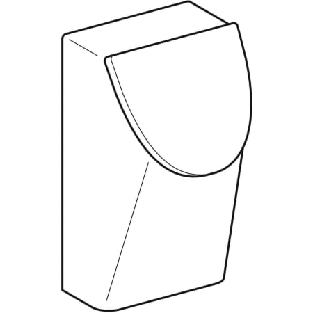 Urinal „Renova Plan“, Zulauf von oben, Befestigung verdeckt, ohne Zielobjekt 32,5 × 58 × 30 cm 
