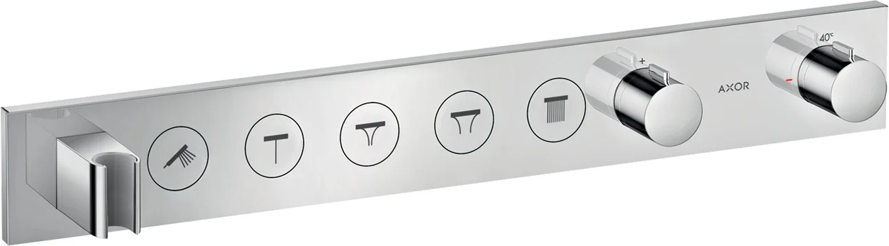 Hansgrohe AXOR ShowerSolutions Thermostatmodul Select 670/90 Unterputz, Chrom, 5 Verbraucher, max. Durchfluss 38 l/min, einstellbare Temperaturbegrenzung Hansgrohe AXOR ShowerSolutions Thermostatmodul Select 670/90 Unterputz, Chrom, 5 Verbraucher, max. Durchfluss 38 l/min, einstellbare Temperaturbegrenzung