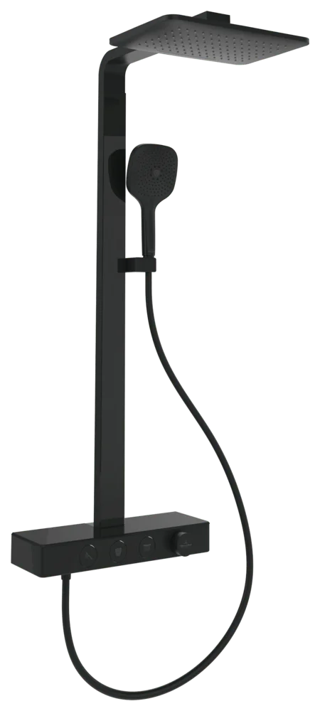 Villeroy & Boch Infinity Showers Duschsystem TVS110004000, Eckig, Wandmontage, Matt Black