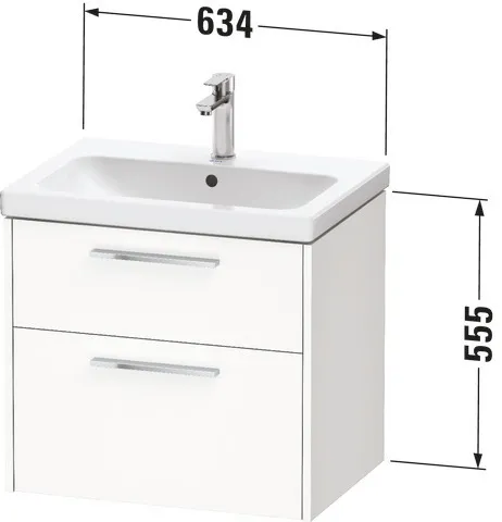 Duravit Waschtischunterschrank Wandhängend „D-Code“ 63,4 × 55,5 × 46 cm in Graphit Matt Duravit Waschtischunterschrank Wandhängend „D-Code“ 63,4 × 55,5 × 46 cm in Graphit Matt