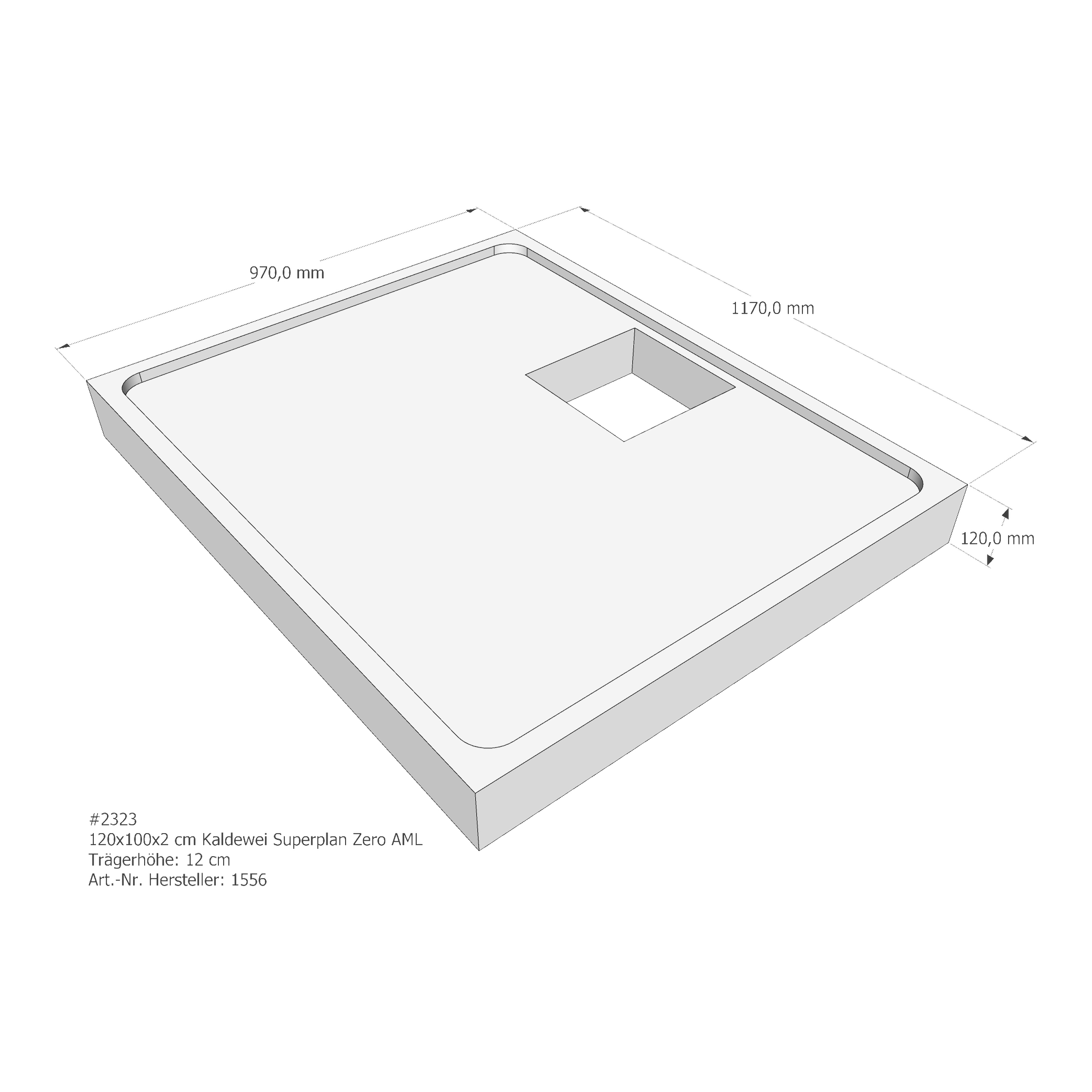 Duschwannenträger für Kaldewei Superplan Zero 120 × 100 × 2 cm Breite: 100 cm / Länge: 120 cm Duschwannenträger für Kaldewei Superplan Zero 120 × 100 × 2 cm Breite: 100 cm / Länge: 120 cm