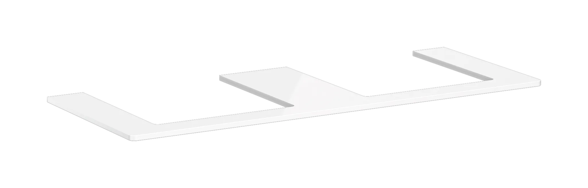 Xelu Q Konsole 1360/550 mit 2 Ausschnitten für Aufsatzwaschtisch geschliffen 500/480 Weiß Hochglanz Xelu Q Konsole 1360/550 mit 2 Ausschnitten für Aufsatzwaschtisch geschliffen 500/480 Weiß Hochglanz