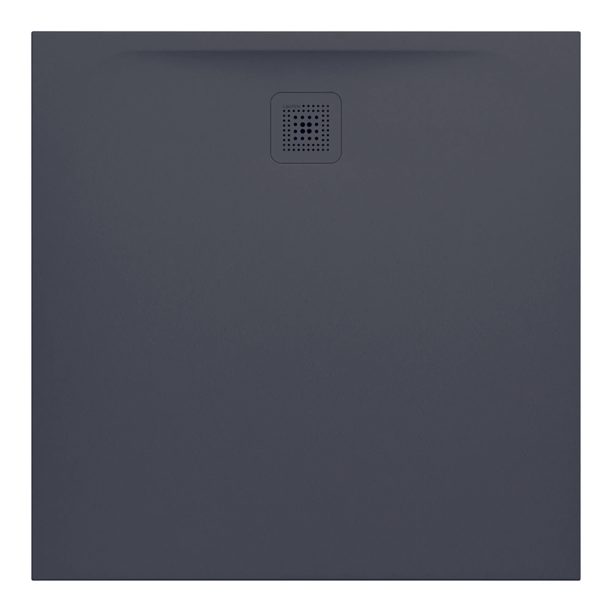 Laufen quadrat Duschwanne „Pro“ 1000 × 1000 mm ohne Oberflächenbeschichtung, ohne Oberflächenveredelung, in Anthrazit