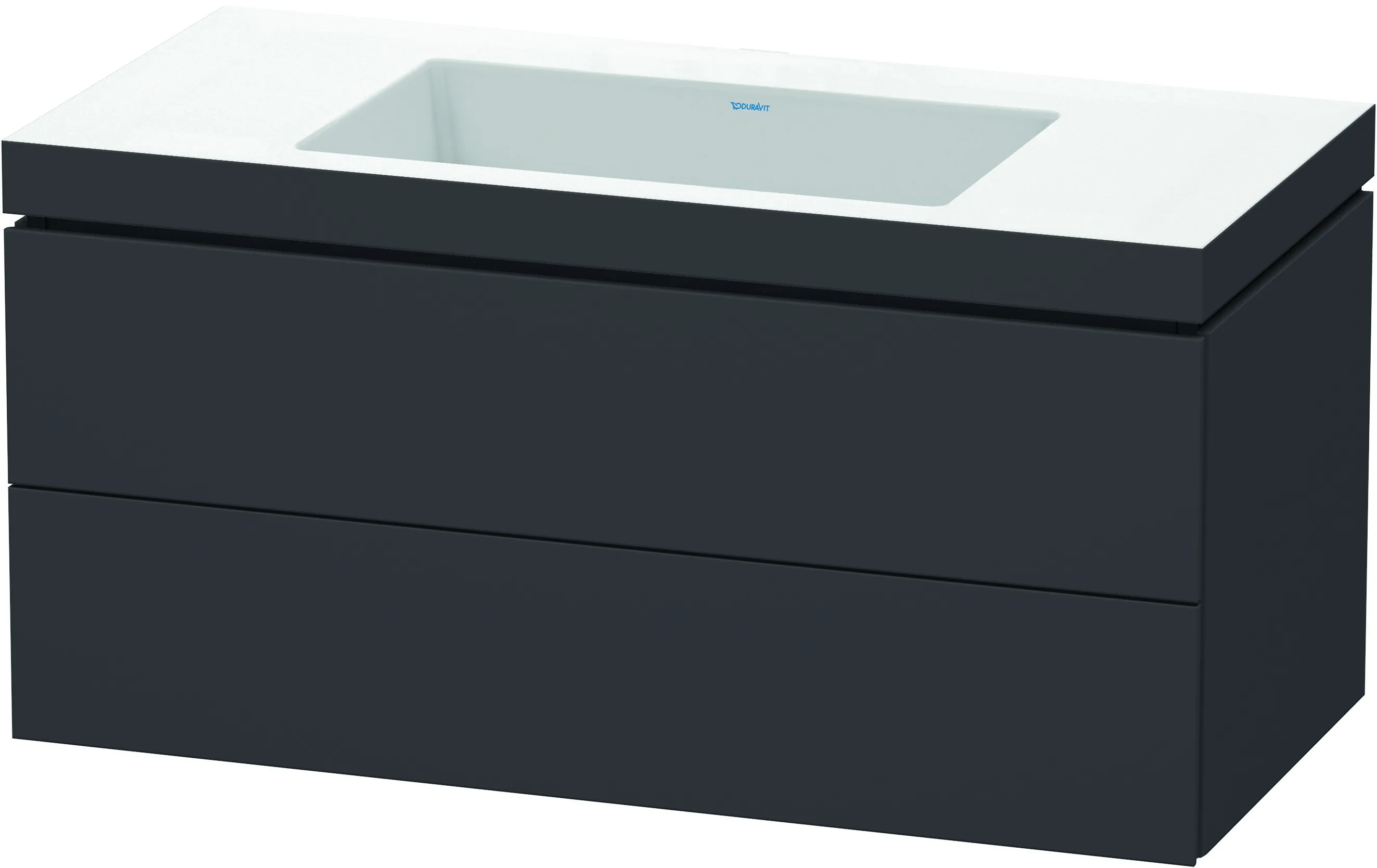 Duravit Möbelset c-shaped Set wandhängend wandhängend „L-Cube“ 100 × 50 × 48 cm Graphit Supermatt Duravit Möbelset c-shaped Set wandhängend wandhängend „L-Cube“ 100 × 50 × 48 cm Graphit Supermatt