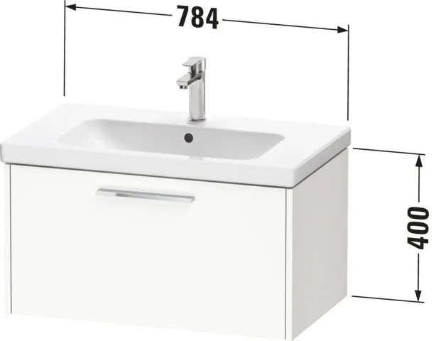 Duravit Waschtischunterschrank Wandhängend „D-Code“ 78,4 × 40 × 46 cm in Blassgrün Matt